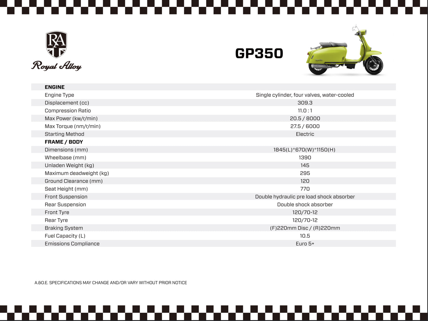 Royal Alloy GP 350 LC MT - Fibrous Green