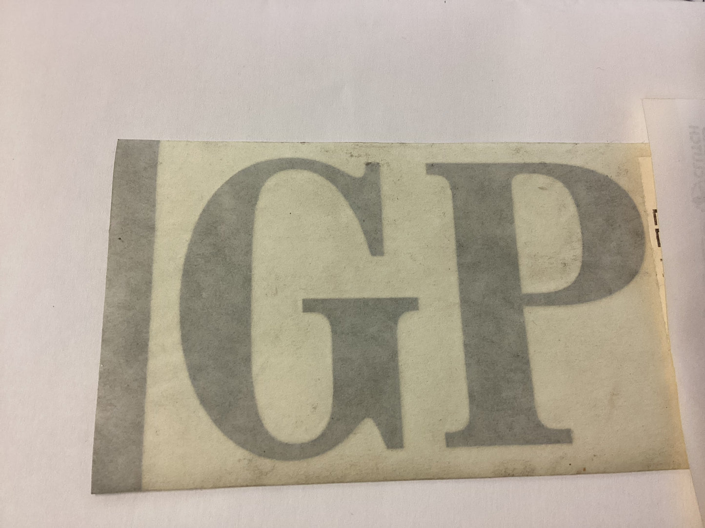 Sticker Silver (GP) 104mm x 60mm.