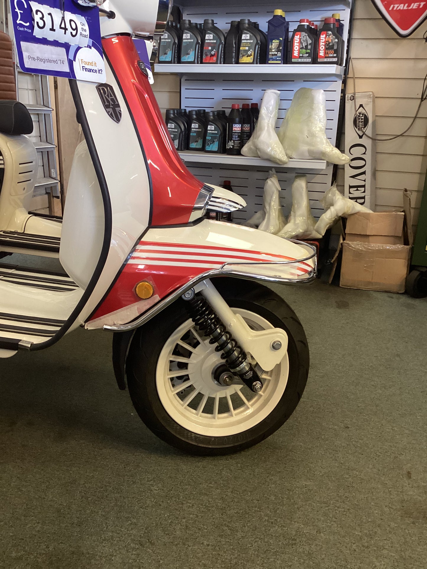 Royal Alloy GP Chrome Front Bumper Bar also fits Lambretta LI Series 3