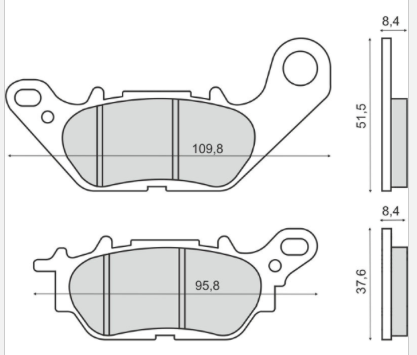 Brake Pads Pads Yamaha Vity/YBR RMS