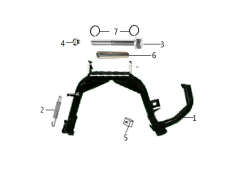 Royal Alloy Double Stand Spring For 125 / 200 / 300 LC Engines