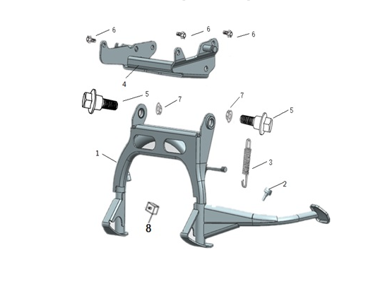 Royal Alloy GT / GP 200 - Stand Bolt and Collar