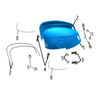 Royal Alloy Side Panel Rubber Upper - One Side Only - Fits All Models