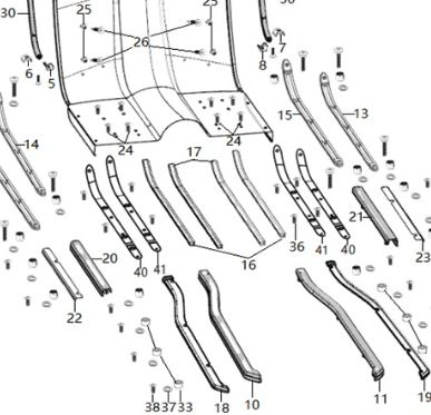 Royal Alloy TG GP Rubber Strip LH/RH outer