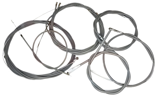 Vespa PX EFL Cable Set Grey ** with threaded front brake cable