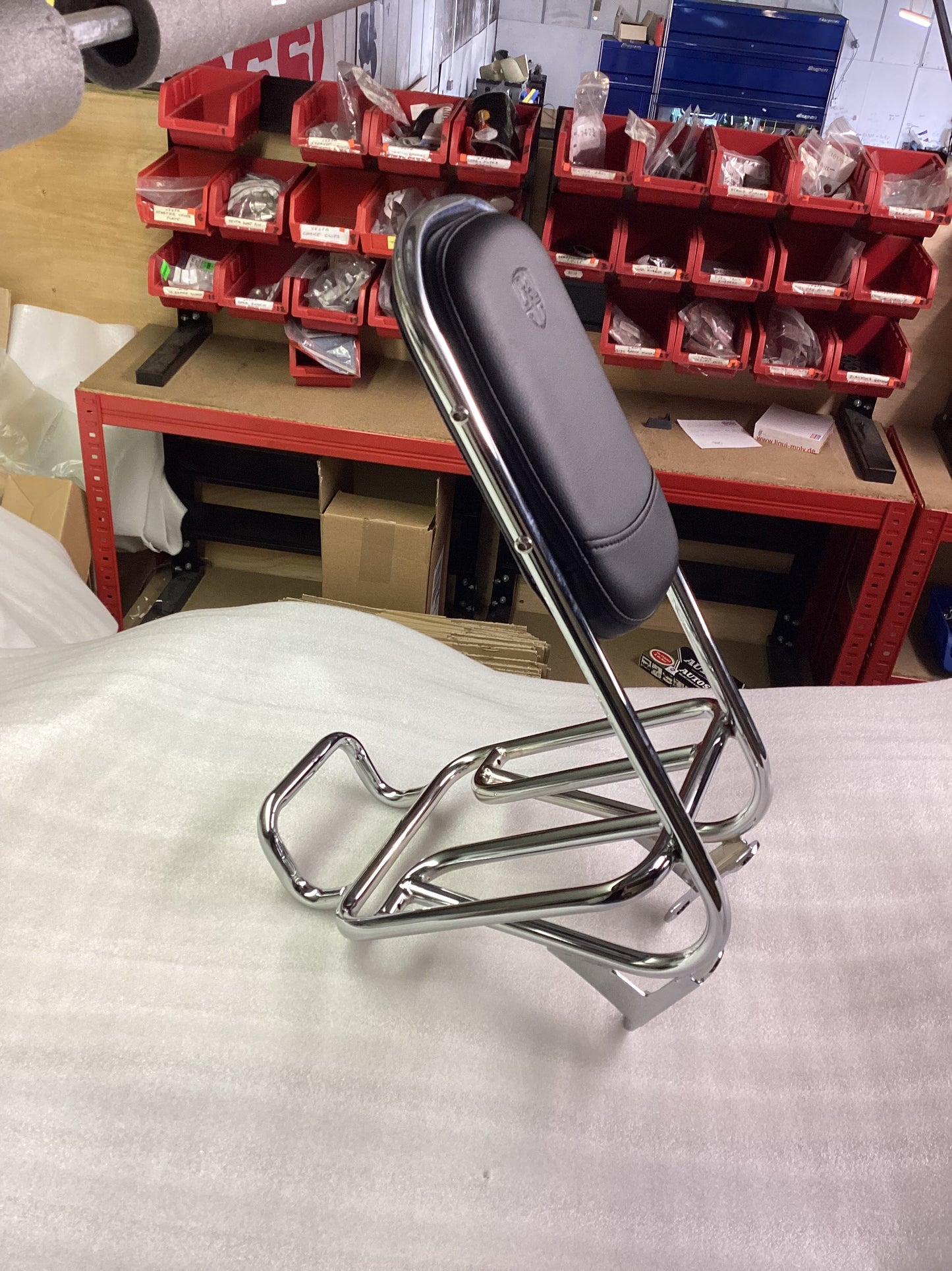 Royal Alloy Original Chrome TG Rear Rack With Padded Back Rest