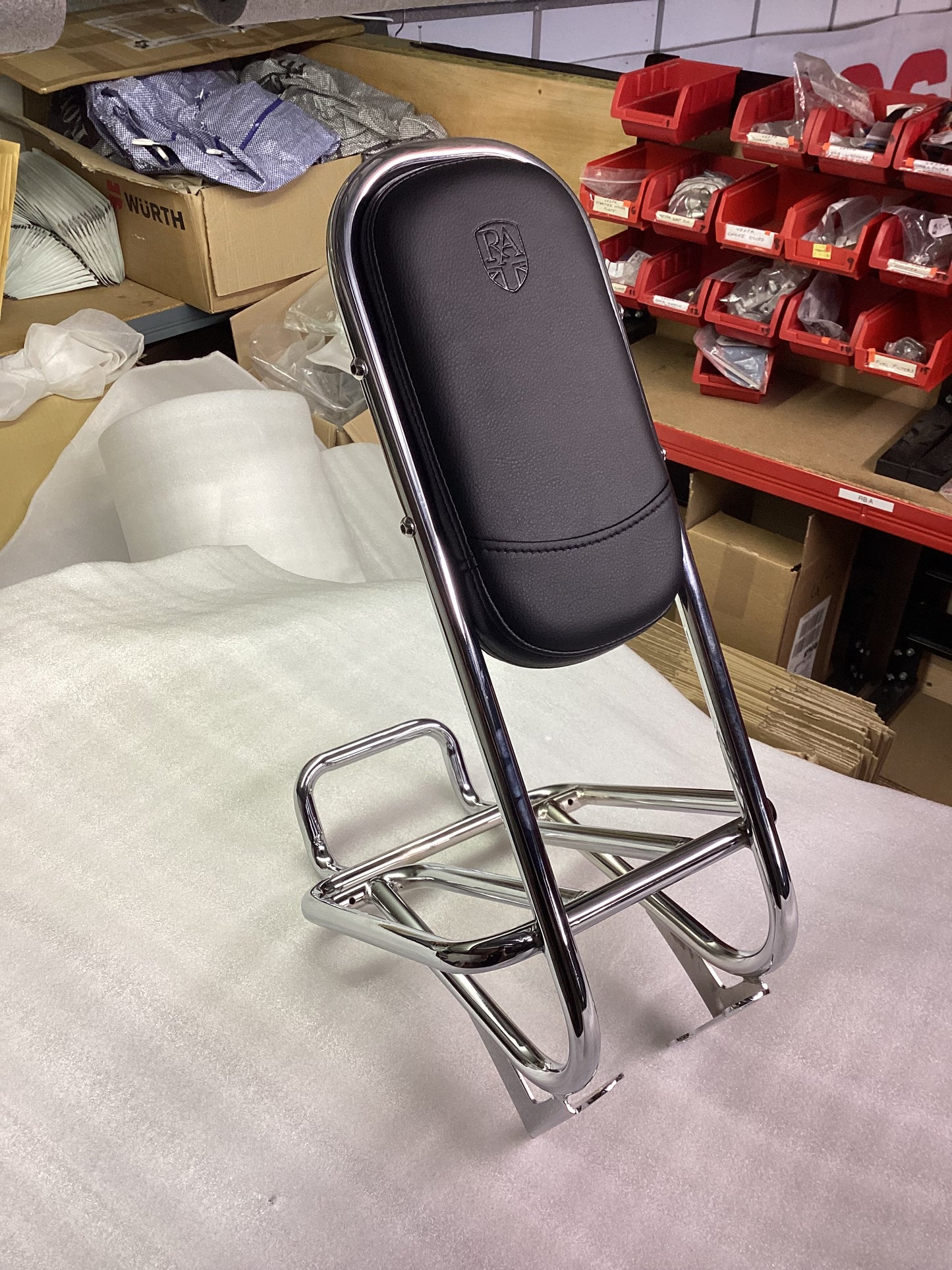 Royal Alloy Original Chrome TG Rear Rack With Padded Back Rest