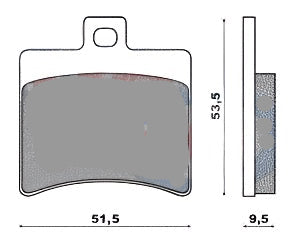 Brake Pads Rear Royal Alloy GT 125 (early)/Scomadi. Etc. See fitment list