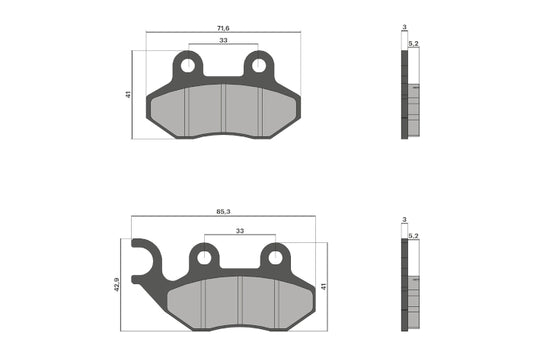 Brake pads Malossi RA GT200. SYM  See fitment list