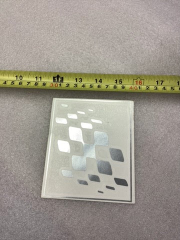 Lambretta Silver Chequered Flag Leg Shield Sticker 100mm x 120mm