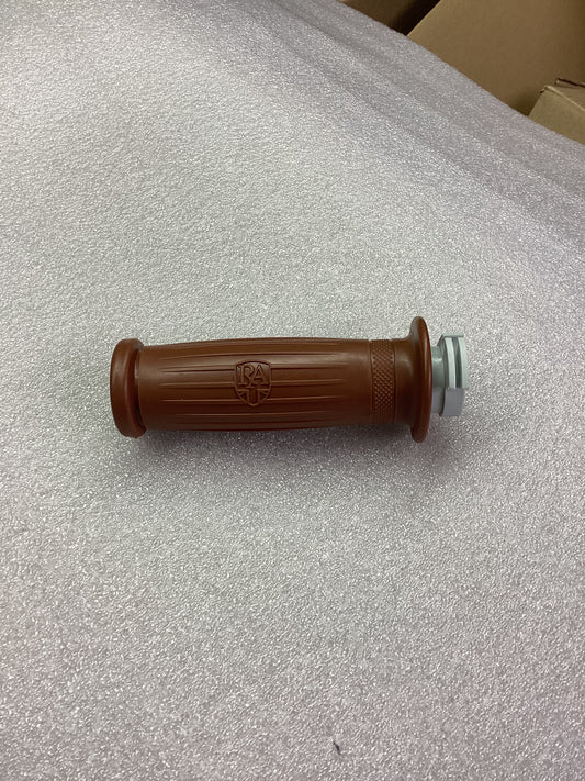 Royal Alloy Right Hand Grip / Throttle Side - Brown
