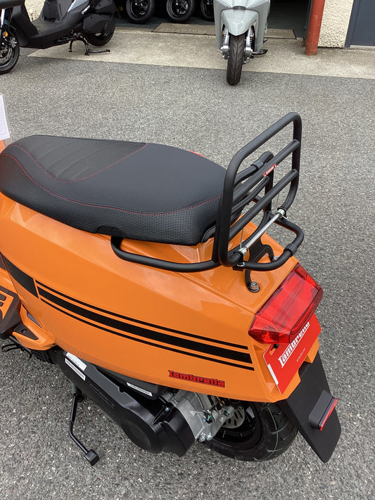 Lambretta V Special Rear Carrier and Grab Rail - Black