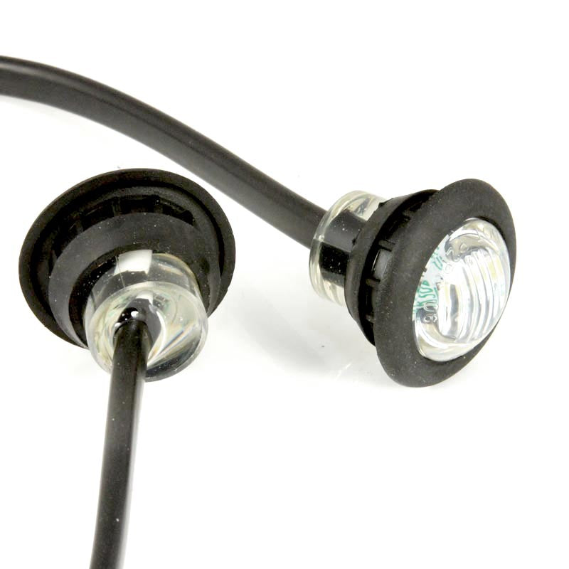 Side ind LED Pair 28mm round clear