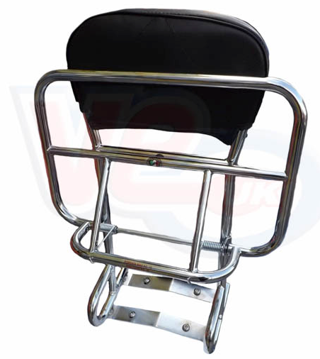 Royal Alloy Rear Fold Down Rack and Backrest In Chrome