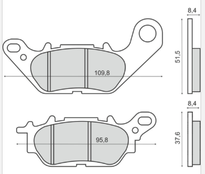 Brake Pads Pads Yamaha Vity/YBR  RMS