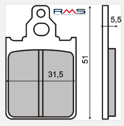 Brake pads RMS Italjet Piaggio