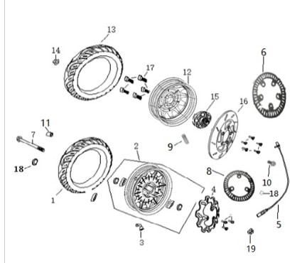 Front Wheel Shaft / Spindle Royal Alloy