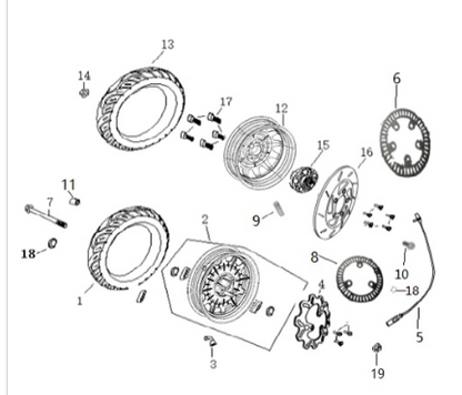 Front Wheel Shaft / Spindle Royal Alloy