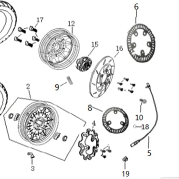 Royal Alloy ABS Ring Gear Front 3 holes - GP / TG