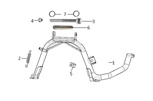 Royal Alloy Stand Shaft / Bolt. Fits All Liquid Cooled Models