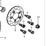 Royal Alloy front Disc Bolts