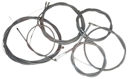 Vespa PX EFL Cable Set Grey ** with threaded front brake cable
