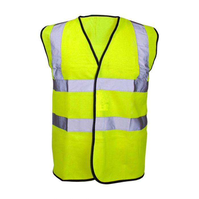 Flouro Yellow Over Vest - Zip Closure