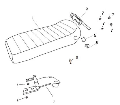 Royal Alloy GT / TG Seat Post / Lock Pillar For Bench Seat