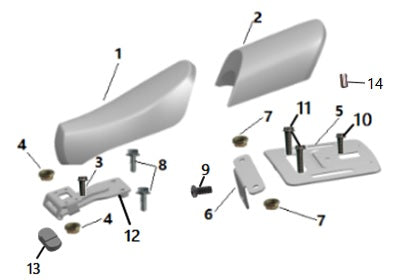 Seat Buffer Royal Alloy GP125 / 300