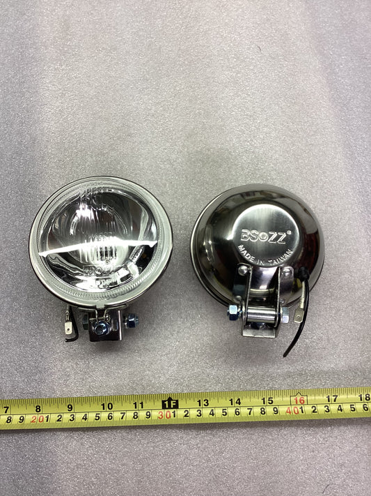 Chrome Spot Lights With Clear Lens  Supplied As A Pair