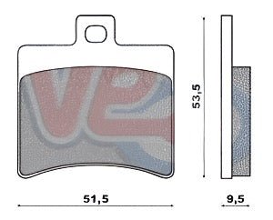 Brake Pads Rear Royal Alloy GT 125 (early)/Scomadi. Etc. See fitment list